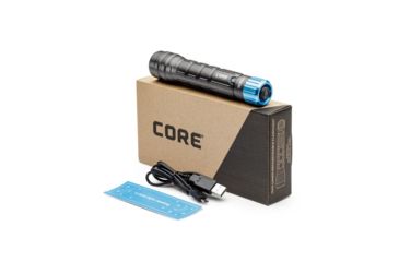 Image of Core Equipment Rechargeable Flashlight, 1000 Lumen, Gray, 6.5 x 1.3 x 1.1 in, 40075
