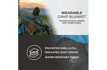 Image of Core Equipment Wearable Camp Blanket, Grey, 40211