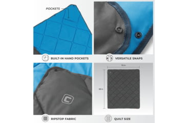 Image of Core Equipment Wearable Camp Blanket, Grey, 40211