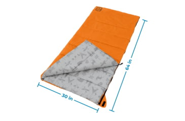 Image of Core Equipment Youth Camp Sleeping Bag, Orange, 40112