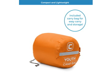 Image of Core Equipment Youth Camp Sleeping Bag, Orange, 40112