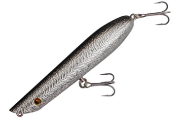 Image of Cotton Cordell Pencil Popper Hard Bait, 4.5 in, 3/4 oz, Chrome Black Back, C6404