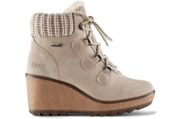 Image of Cougar Pamela Suede Wedge Boot - Womens, Mushroom, 10, Pamela-Mushroom-10