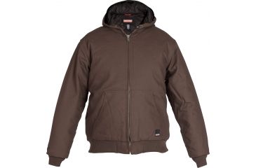 Image of Craftsman Hooded Duck Bomber Jacket Dark Brown, Medium 26339-M