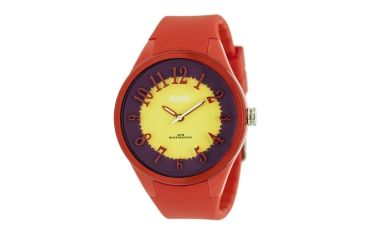 Image of Crayo Burst CR3200 Series Ladies Watch, Red/Yellow, One Size, CRACR3201