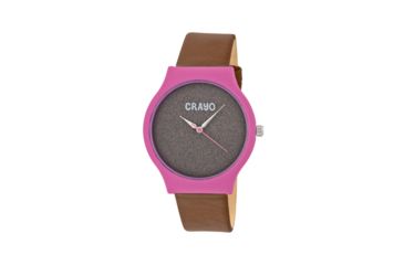 Image of Crayo Glitter Strap Watch, Hot Pink/Brown, CRACR4502