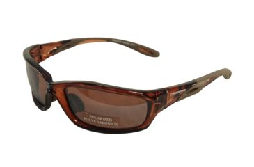 Image of CrossFire Mach 1 Safety Glasses - Crystal Brown/HD Brown - Polarized, One Size XFM1-303PC