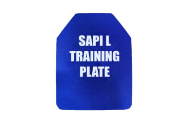 Image of Custom Armor Group Non Ballistic Blue Marked SAPI Multi Curve Training Plate, 9.5in x 12.5in, GTP-MC-SAPI-M-NY