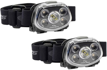Image of Cyclops CYC-HLFXP-2PK Force XP LED Headlamp Black 3.2/5.5/15/350 Lumens Red/Gre