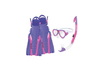 Image of Body Glove Aruba Womens Mask/Snorkel/Fin Snorkeling Set - Pink/Purple 4FBD9332, M, Pink/Purple, 17043SET-PNKPUR-M