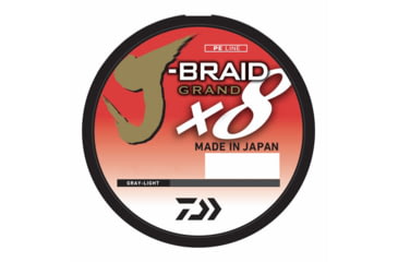 Image of Daiwa J-Braid x8 Grand Braid Line w/Filler Spool, 150yds, 30lb, Gray Light, JBGD8U30-150GL