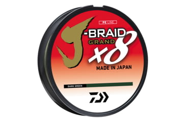 Image of Daiwa J-Braid x8 Grand Braid Line w/Filler Spool, 300yds, 50lb, Dark Green, JBGD8U50-300DG