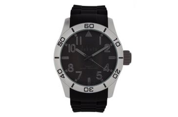 Image of Dakota Watches Aluminum Diver, Gray Dial,Aluminum Case,Black Silicone Strap, NO 4790-8