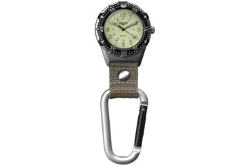 Image of Dakota Watches Aluminum Backpacker Clip Watch, Cream/Khaki 4014371