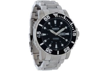 Image of Dakota Watches Dakota Fifty, Black Sunray Dial, Steel Bracelet 5744-8
