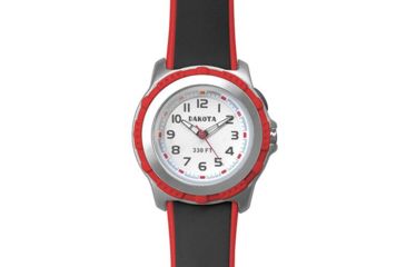 Image of Dakota Watches Dakota Kids Mini Stingray El Watch, Black/Red, Black/Red, Plastic, silicone, 5 Year Limited Warranty, DAK-24984