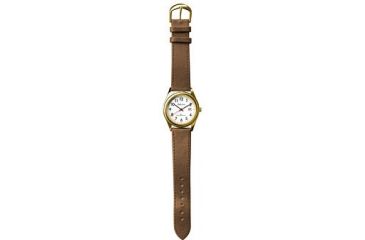Image of Dakota Watches Easy Time Moonglow Gold, Ladies, White Dial, Brown PU Strap 2237-1
