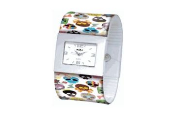Image of Dakota Watches Fashion Cuff, White Dial, Skull Cuff 2937-6