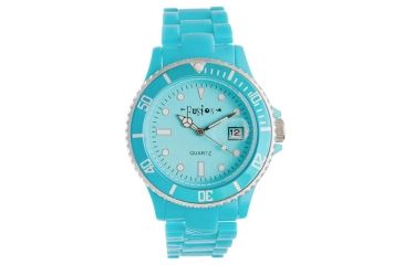 Image of Dakota Watches Fusion Color Link, Aqua Dial &amp; Plastic Link Band 3036-2