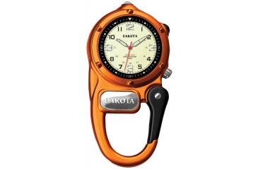 Image of Dakota Watches Mini Clip Microlight, Cream Military Dial, Orange Case 3805-1