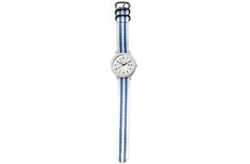Image of Dakota Watches Plastic Sport, White Dial, White/Blue Nylon Strap 4058-3