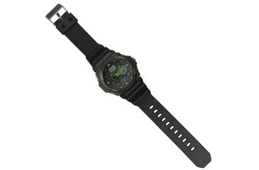 Image of Dakota Watches Tough Ana-Digi, Black/Green Dial, Black Case/PVC Strap, NO 3566-4