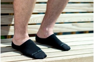 Image of Darn Tough Topless Solid No Show Hidden Lightweight Sock - Mens, Black, Medium, 6055-BLACK-M-DARN