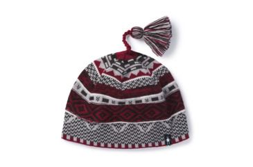 Image of Smartwool Dazzling nderland Beanie-Unisex, Tibetan Red, Unisex Medium, SW010436A25-1FM