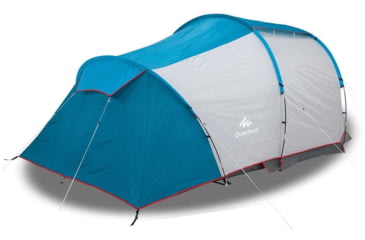 Image of Decathlon Arpenaz Waterproof Family Camping Tent, Light Gray, 4 Person, 2611395