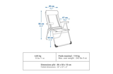 Image of Decathlon Quechua Reclinable Chair, 8754779