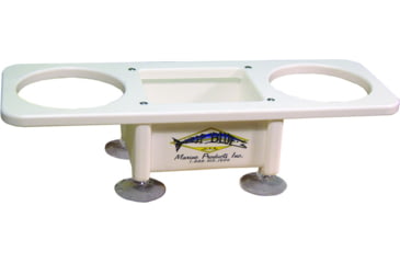 Image of Deep Blue Double Drink Holder W/Center Storage Box
