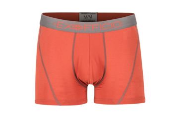 Image of ExOfficio Give-N-Go Sport Mesh 3 Inch Boxer Brief, Retro Red/Slate, M, 12412458-3176-M