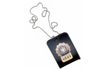 Image of DeSantis Combo ID Case with Chain, Ambidextrous, Plain, Black, U35BJZZZ0