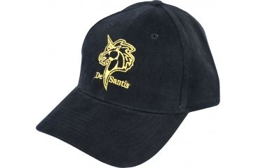Image of Desantis Black Promotional Hat with Yellow Logo