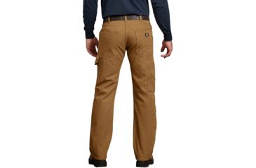 Image of Dickies Relaxed Straight Fit Flannel-lined Carpenter Duck Jeans, Rinsed Brown Duck - DU217RBD3032