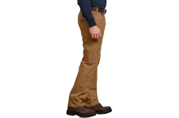 Image of Dickies Relaxed Straight Fit Flannel-lined Carpenter Duck Jeans, Rinsed Brown Duck - DU217RBD3032