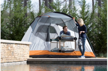 Image of Disc-O-Bed Duvalay with Luxury Memory Foam Sleeping Bag &amp; Duvet, Adults, Ocean Plaid, Extra Large, 50224