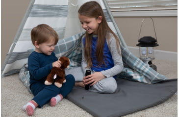 Image of Disc-O-Bed Duvalay with Luxury Memory Foam Sleeping Bag &amp; Duvet, Kids, Ocean Plaid, 50254
