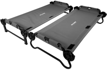 Image of Disc-O-Bed Kid-O-Bunk Sleeping Cots w/ 2 Side Organizers, Gray, 30205BO