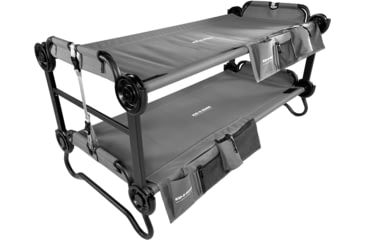 Image of Disc-O-Bed Kid-O-Bunk Sleeping Cots w/ 2 Side Organizers, Gray, 30205BO