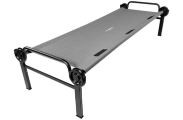 Image of Disc-O-Bed Single Large Sleeping Cot, 500lbs, 600D Polyester Sleeping Deck, Gray, 30211