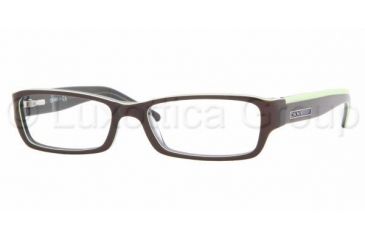 Image of DKNY DY 4587 Eyeglasses Styles Brown/Green/Transparent Blue Frame w/Non-Rx 51 mm Lenses, 3401-5116, DKNY DY 4587 Eyeglasses Styles Brown/Green/Transparent Blue Frame w/Non-Rx 51 mm Lenses