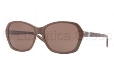 Image of DKNY DY4094 Sunglasses 357173-5716 - Top Brown on Brown Transparent Frame, Brown Lenses