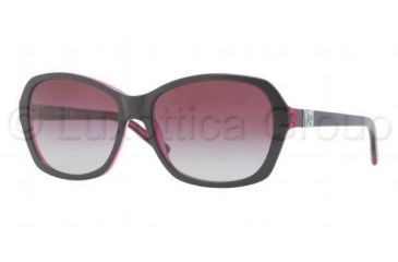 Image of DKNY DY4094 Sunglasses 35734Q-5716 - Top Black on Violet Transparent Frame, Violet Gradient Lenses