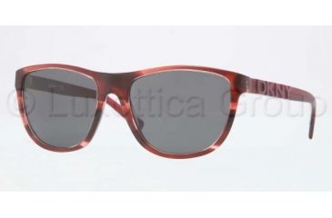 Image of DKNY DY4103 Sunglasses 358187-5618 - Spotted Bordeaux Frame, Grey Lenses