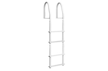 Image of Dock Edge 4 Step Ladder Bright White Galvalume Fixed 39331