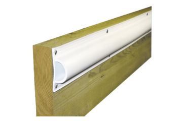 Image of Dock Edge Standard "D" PVC Profile 16ft Roll - White 38493