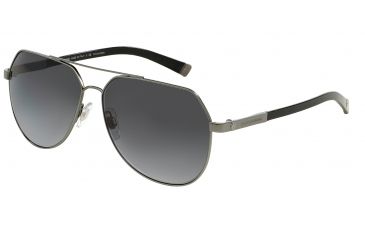 Image of Dolce&amp;Gabbana BASALTO DG2133 Sunglasses 1108T3-60 - Sand Gunmetal/shiny Frame, Polar Grey Gradient Lenses