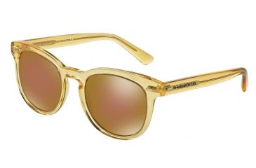 Image of Dolce&amp;Gabbana DG4254 Sunglasses 2825F9-51 - Transparent Yellow Frame, Brown Mirror Bronze Lenses