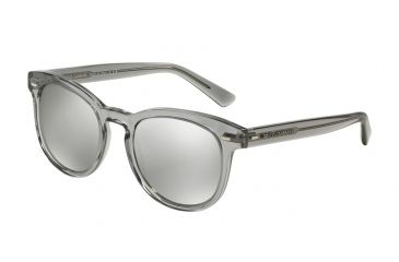 Image of Dolce&amp;Gabbana DG4254 Sunglasses 29166G-51 - Transparent Grey Frame, Light Grey Mirror Silver Lenses